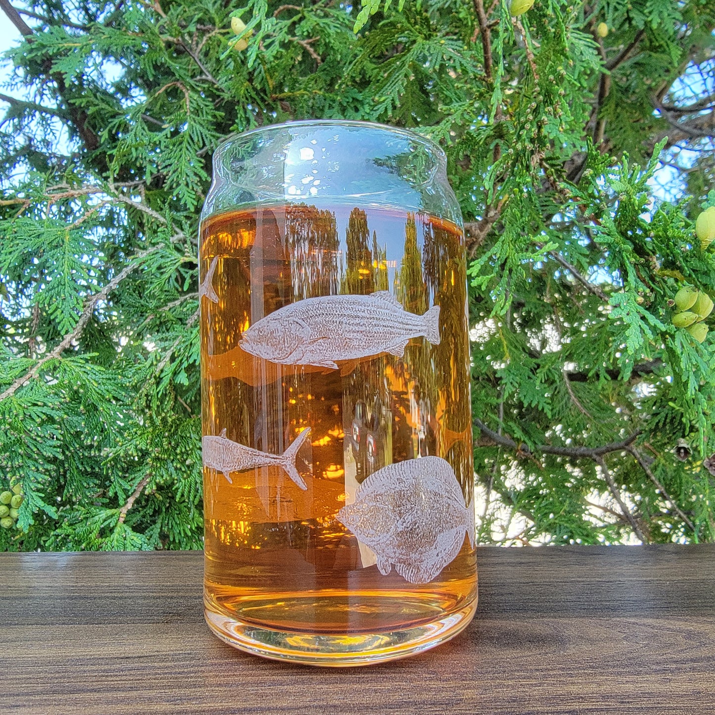 North East Fish from the Ocean Can Glass