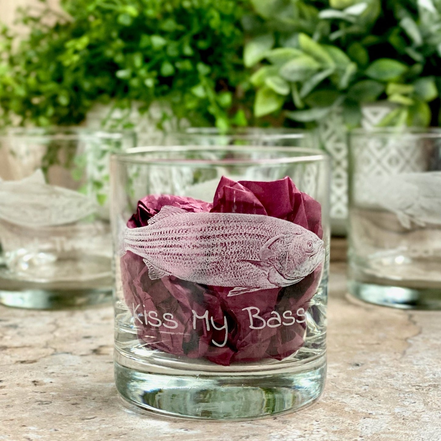 Set of 2 Fish Pun Glasses