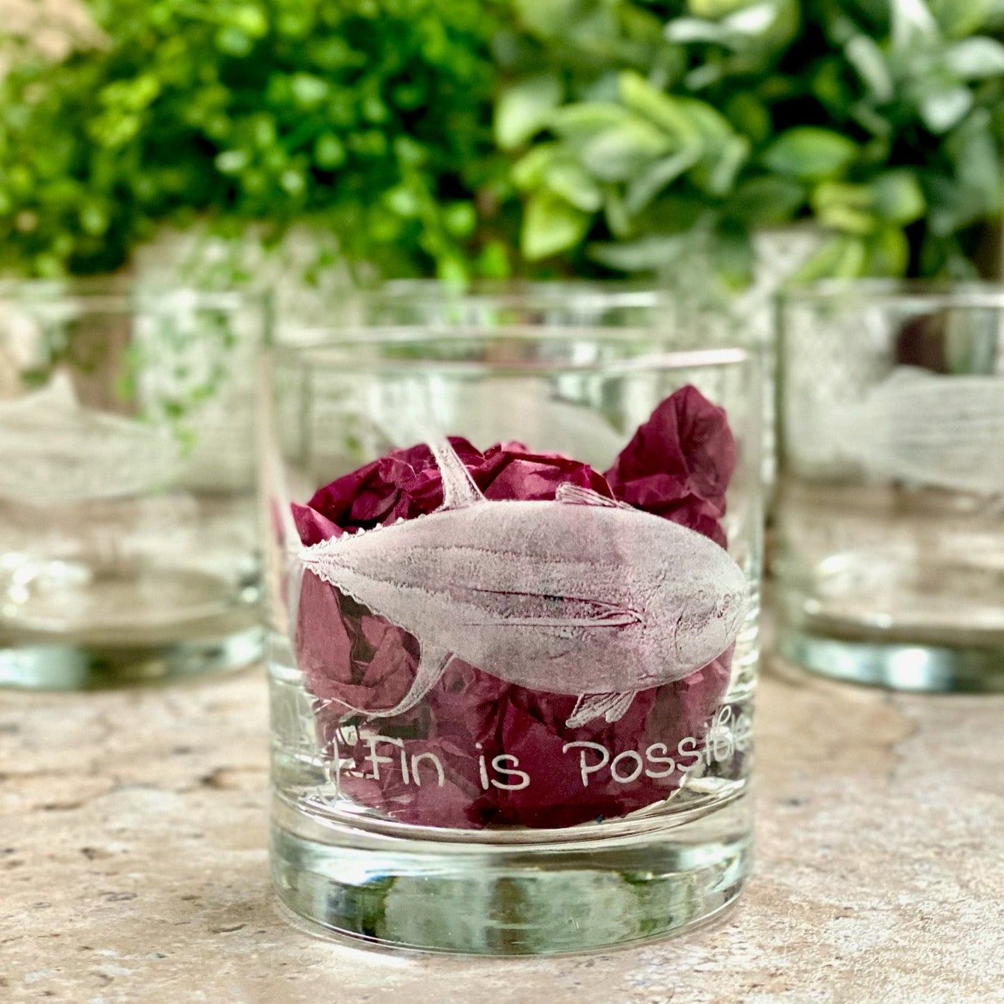 Set of 2 Fish Pun Glasses