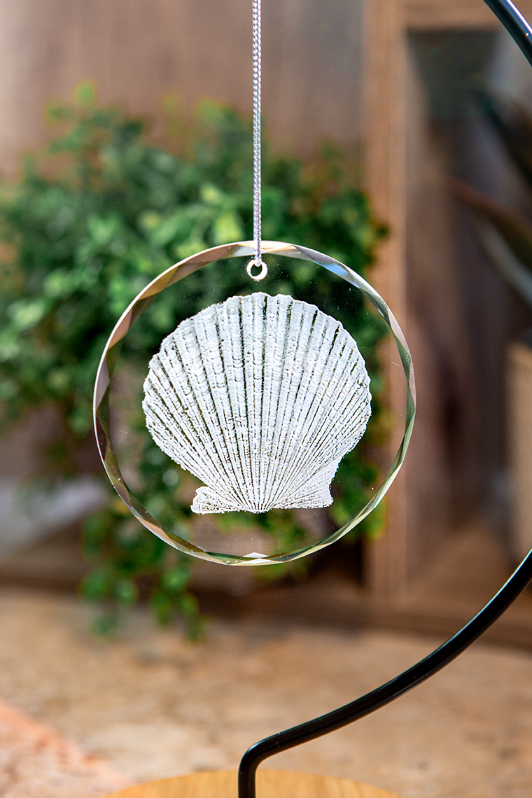 Set of 2 Nautical and Sea Life Glass Ornament