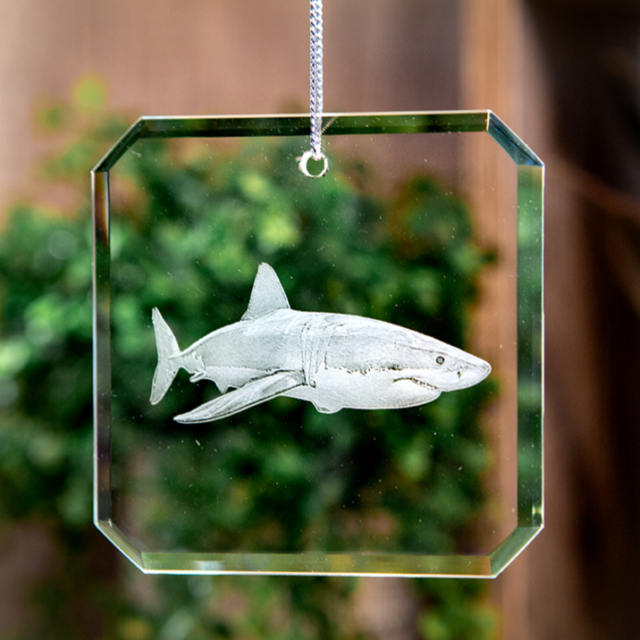 Set of 2 Nautical and Sea Life Glass Ornament