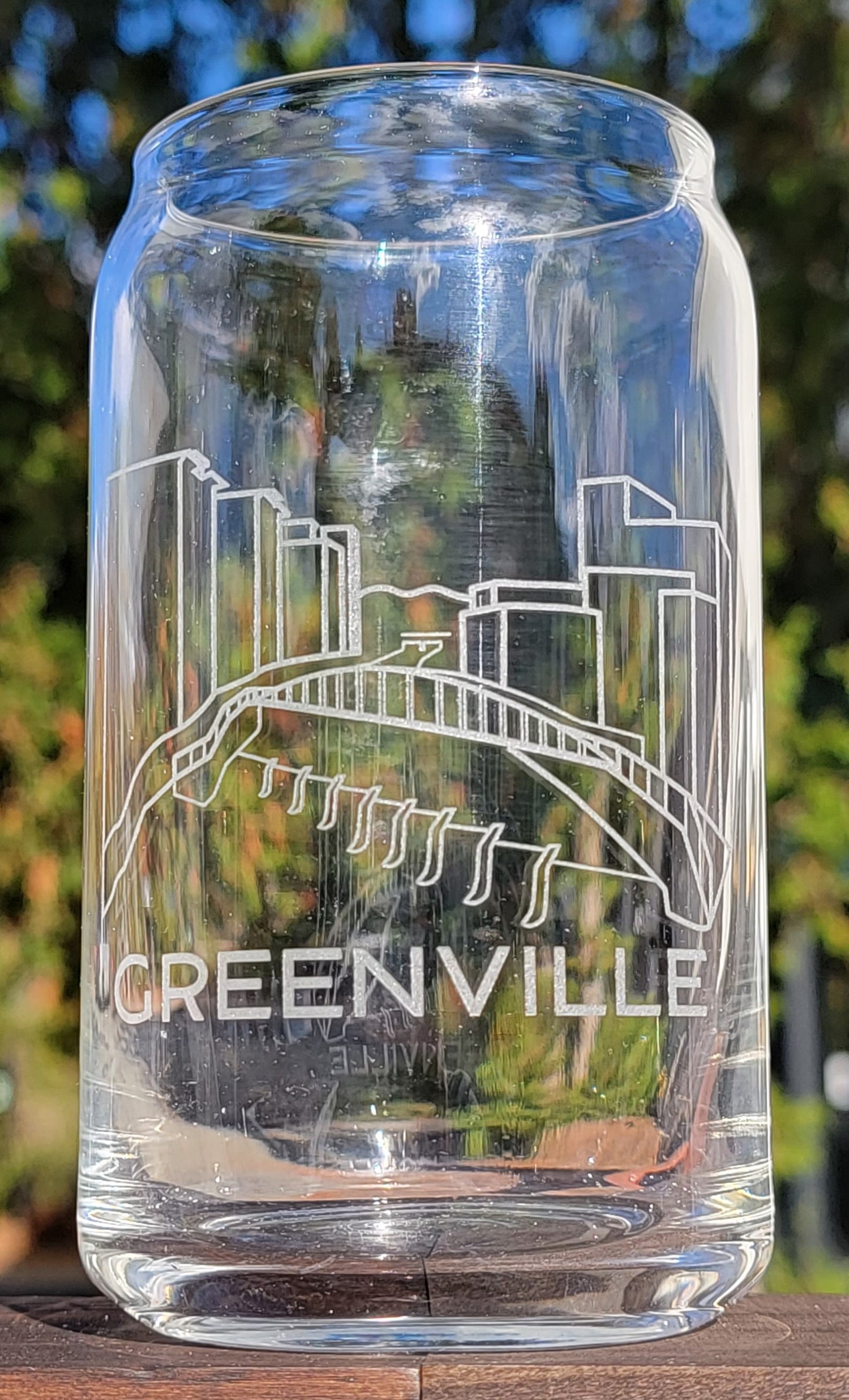 Greenville, SC Can Glass Line Art