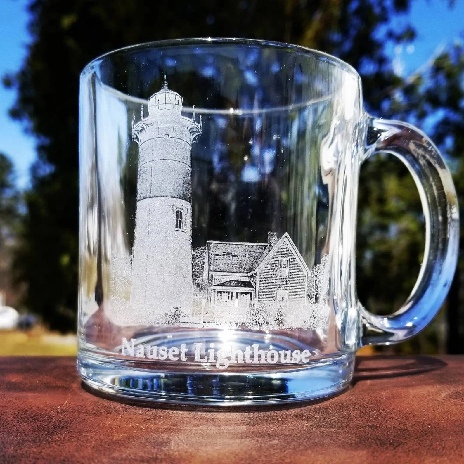 Custom glass coffee shop mugs