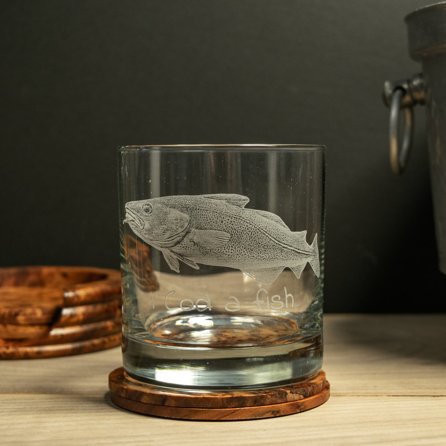 Set of 4 Fish Pun Glasses