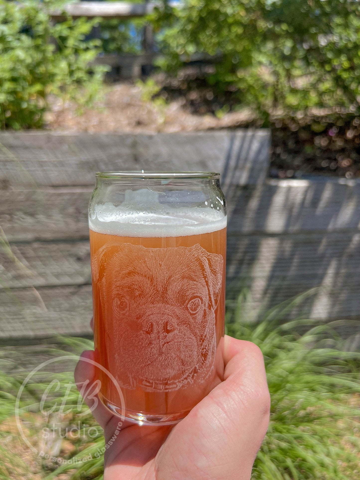 Bad Martha's Custom Can Glass