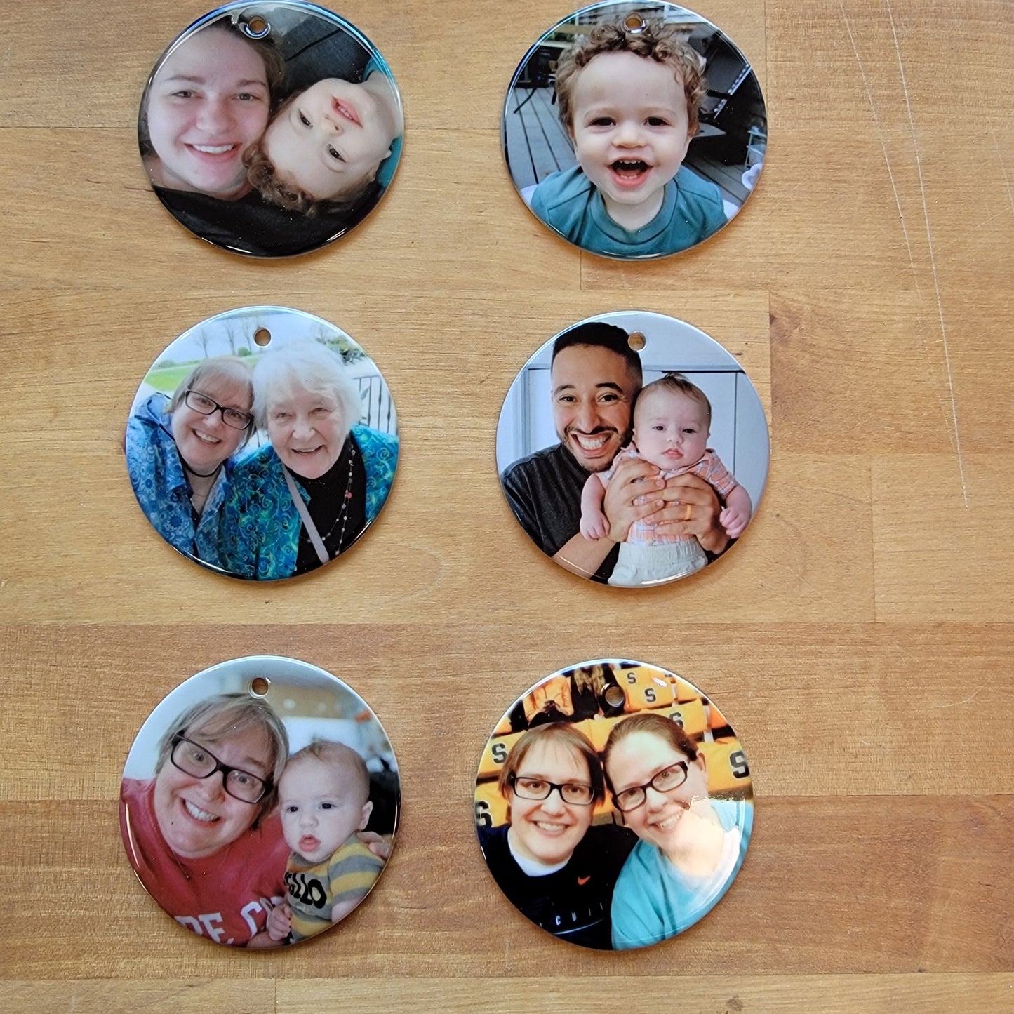 Ceramic Picture Ornaments (set of 6)